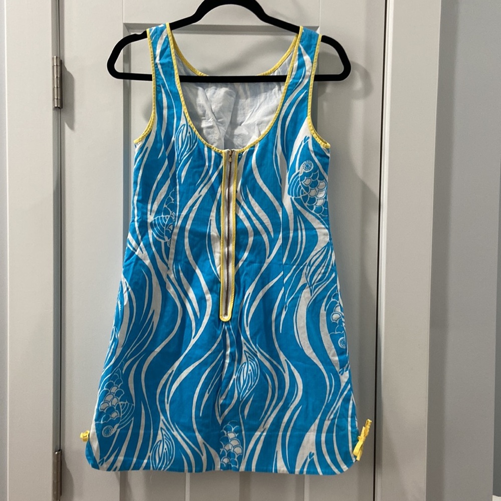 Lilly Pulitzer Joe Fish Resort White Delia Dress size 6 summer sleeveless island - Picture 8 of 16